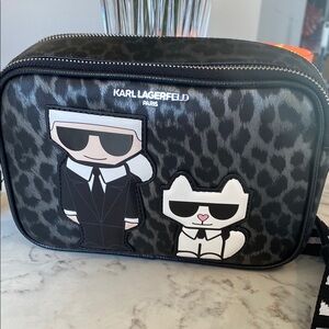 NEW Karl Lagerfeld Black and White Crossbody Bag